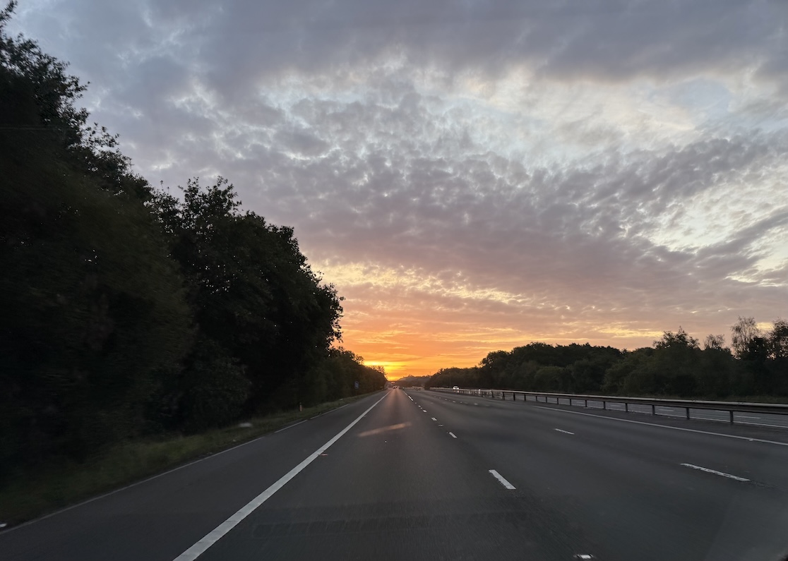 Sunrise Drives: A Luxurious M3 Journey from Netley to Heathrow and Gatwick