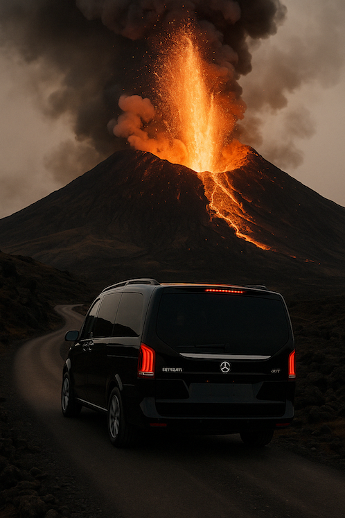 Experience Unmatched Luxury: Senzati Jet Class Meets Nature’s Fury at Live Volcano