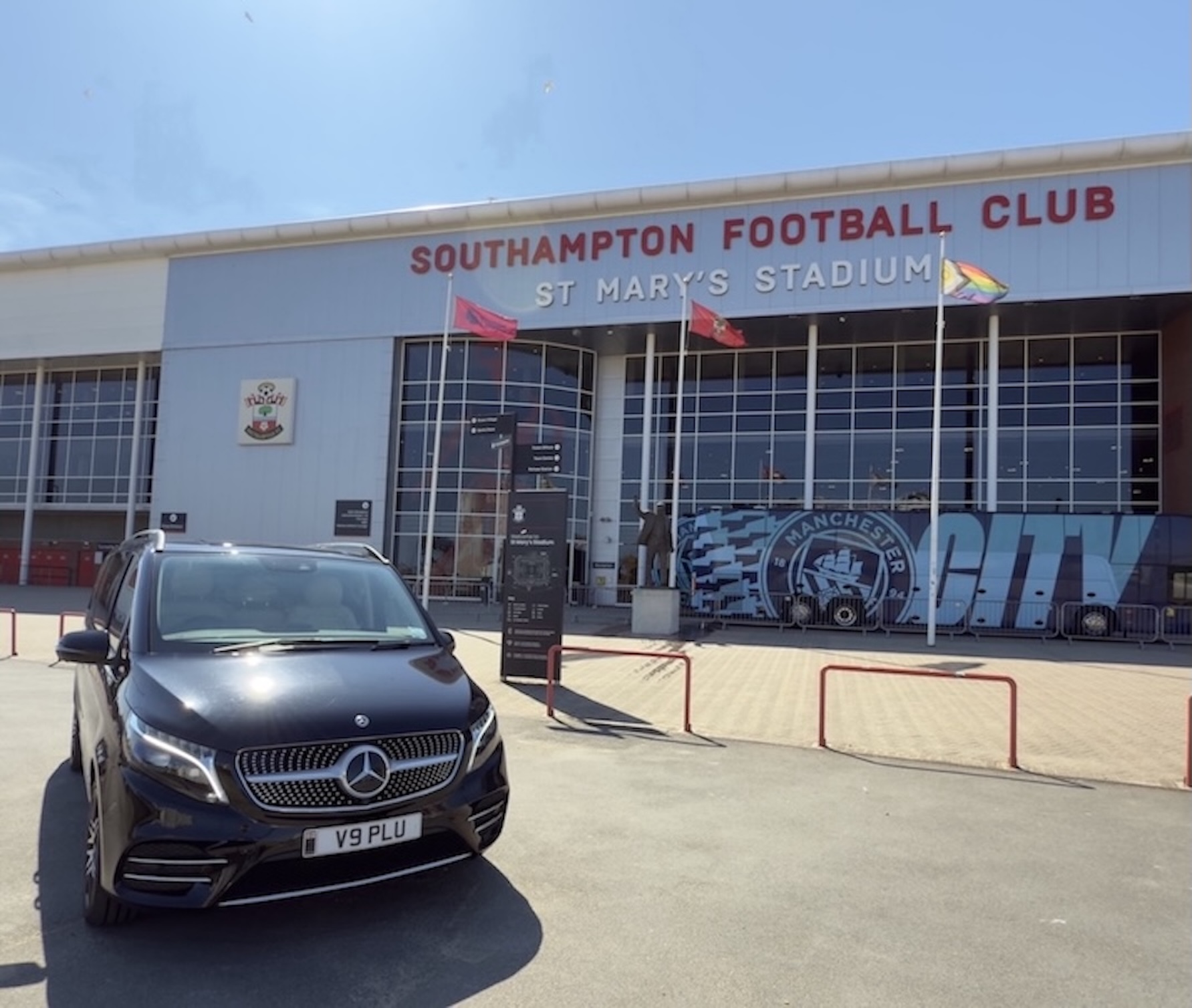 Luxury Chauffeur Service to St Mary’s Stadium, Southampton | Plus Chauffeurs
